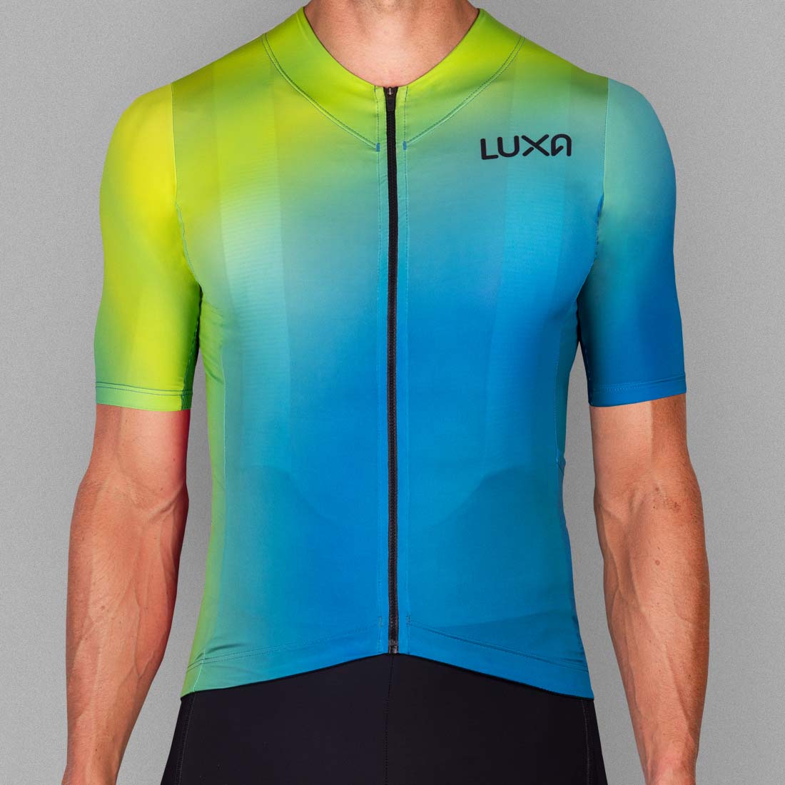 Szmaragdowo zielona koszulka męska rowerowa z dynamicznej kolekcji Luxa Prism